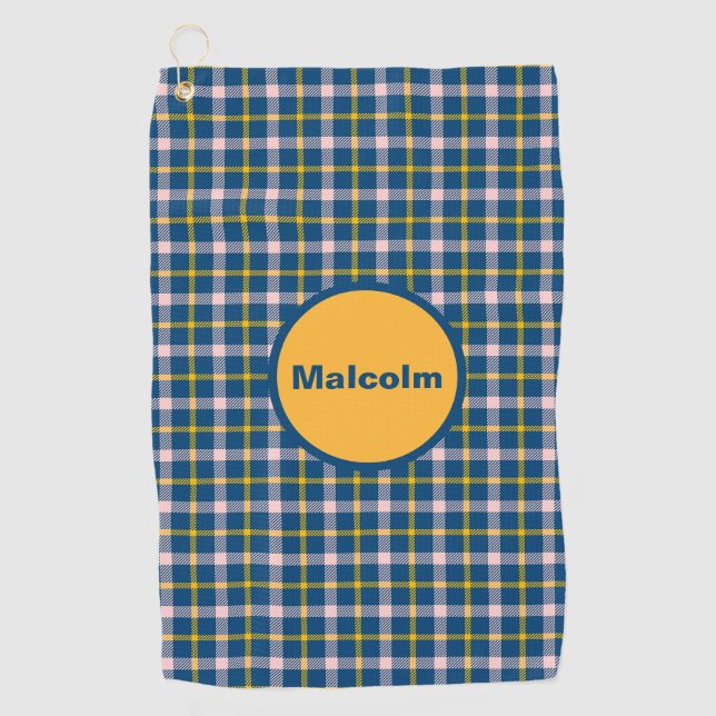 Personalised Tartan Golf Towel (Front)