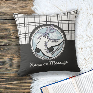 Personalised Tartan Ice Skating Cushion