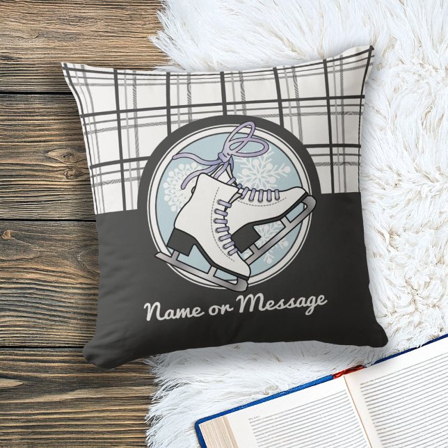 Personalised Tartan Ice Skating Cushion (Creator Uploaded)