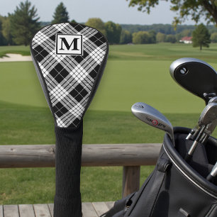 Personalised Tartan Monogram Golf Gift Head Cover