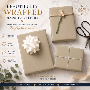 Personalised Taupe Wrapping Paper