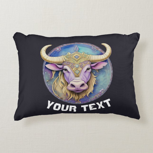 Personalised Taurus Zodiac  Decorative Cushion (Front)