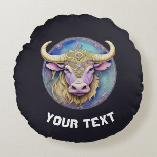 Personalised Taurus Zodiac Round Cushion