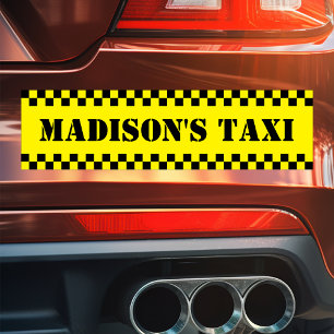 Personalised Taxi Cab Driver Funny Humour Car Magnet