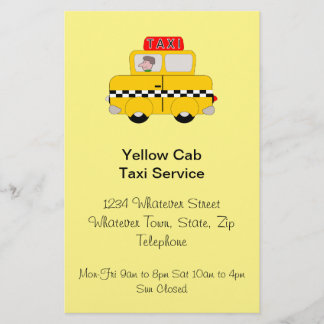 Personalised Taxi Company Flyer