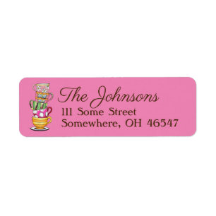 Personalised Tea Cup Return Address Labels