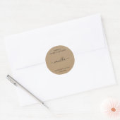 Personalised Tea Light Candle Label Round Sticker (Envelope)