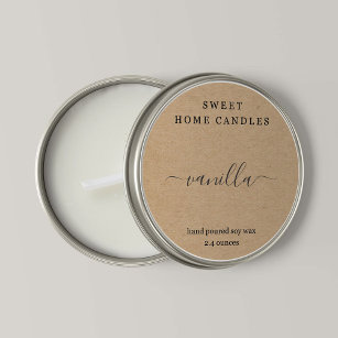 Personalised Tea Light Candle Label Round Sticker