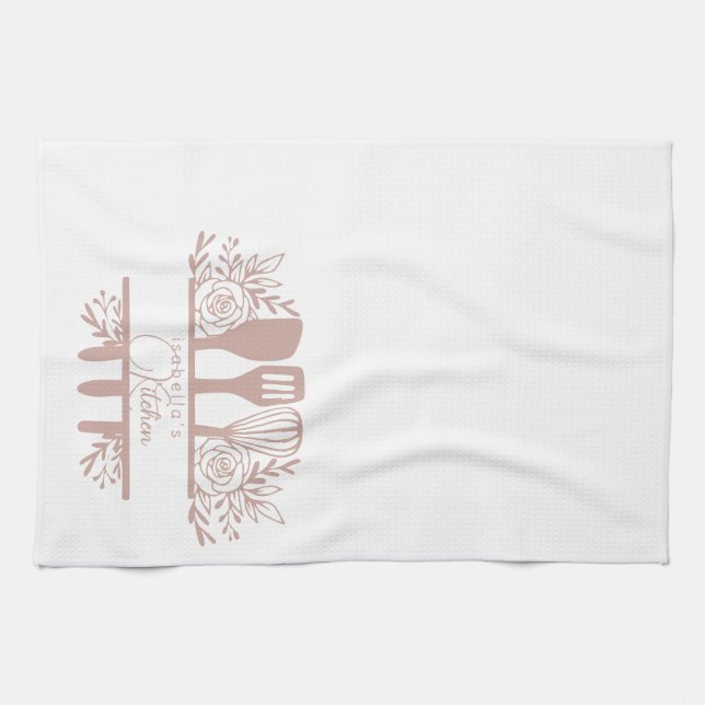 Personalised Tea Towel With Name Kitchen Towels (Horizontal)