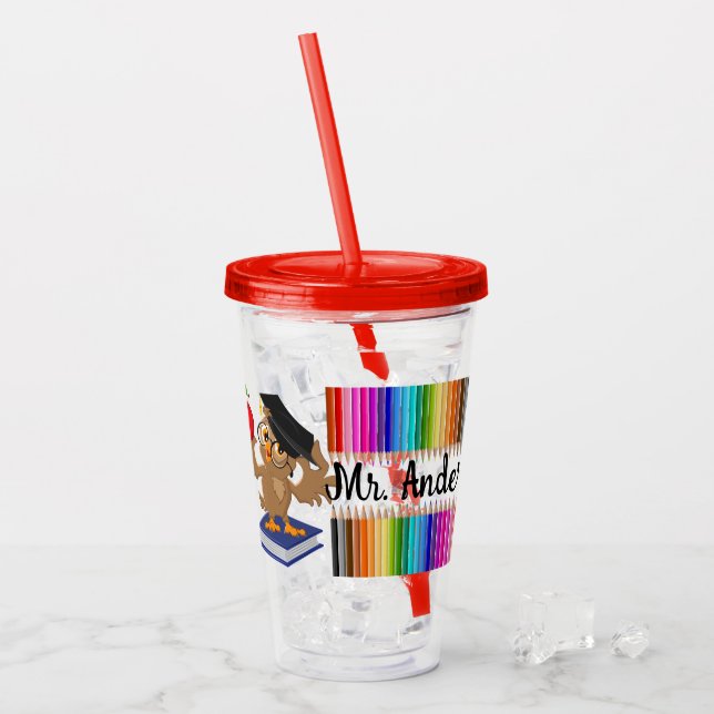 Personalised Teacher Acrylic Tumbler (Front Ice)