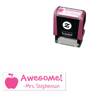 Personalised Teacher Apple Reward Stamp