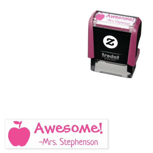 Personalised Teacher Apple Reward Stamp (In Situ)