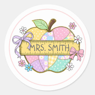 Personalised Teacher Apple Sticker