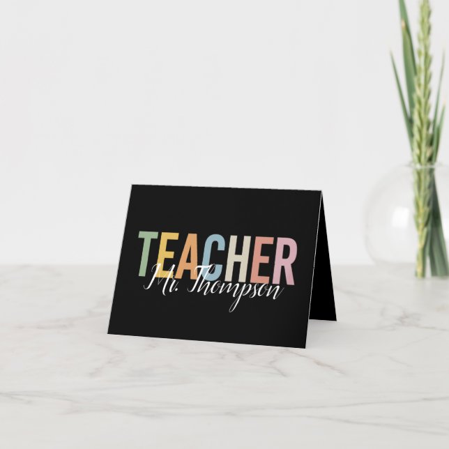 Personalised Teacher Appreciation Back to School  Announcement (Front)