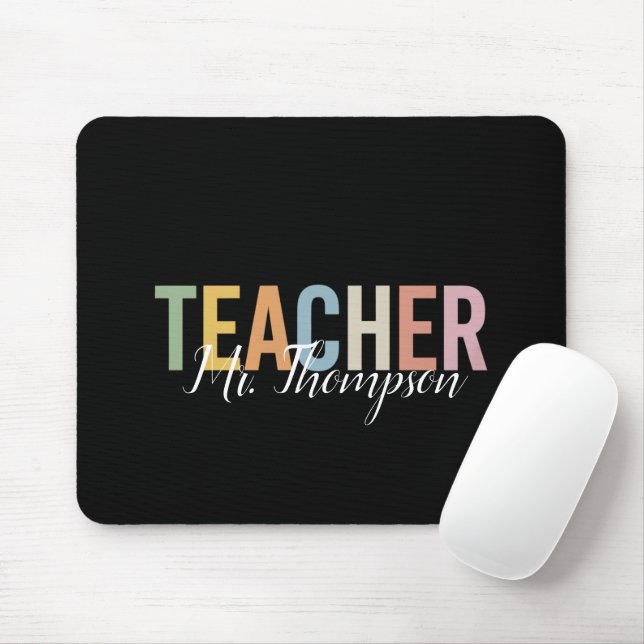 Personalised Teacher Appreciation Back to School  Mouse Mat (With Mouse)