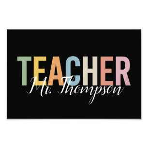 Personalised Teacher Appreciation Back to School Photo Print