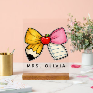 Personalised Teacher Appreciation Custom Teacher Acrylic Sign