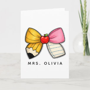 Personalised Teacher Appreciation Custom Teacher Card