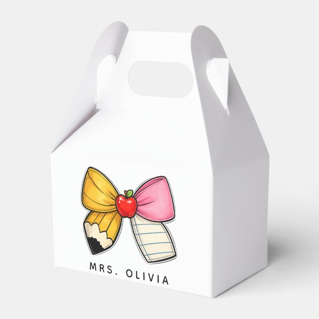 Personalised Teacher Appreciation | Custom Teacher Favour Box (Front Side)