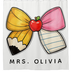 Personalised Teacher Appreciation Custom Teacher Shower Curtain