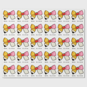 Personalised Teacher Appreciation   Custom Teacher Wrapping Paper