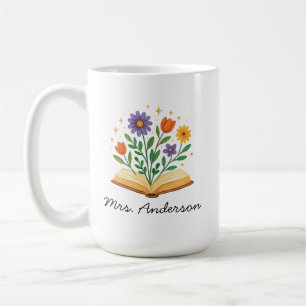 Personalised Teacher Appreciation Gift, Custom Flo Coffee Mug