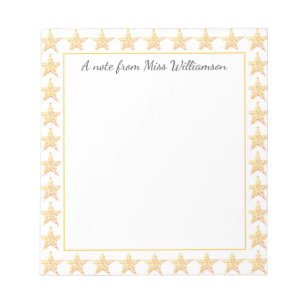 Personalised TEACHER APPRECIATION Stars Notepad
