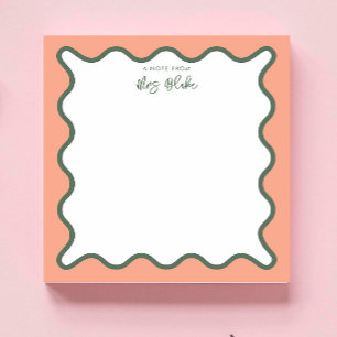 Personalised Teacher Appreciation Whimsical Wavy Notepad