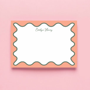 Personalised Teacher Appreciation Whimsical Wavy Notepad