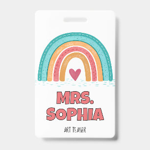 Personalised Teacher Badge Reel  ID Badge