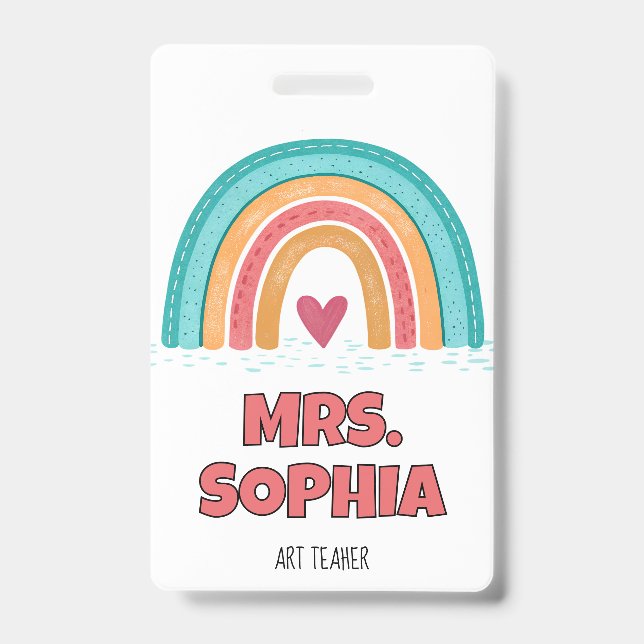 Personalised Teacher Badge Reel  ID Badge (Front)