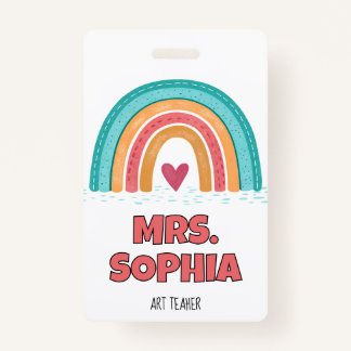 Personalised Teacher Badge Reel  ID Badge