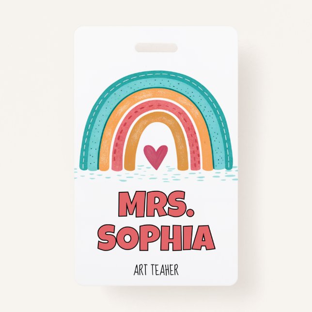 Personalised Teacher Badge Reel  ID Badge (Front)