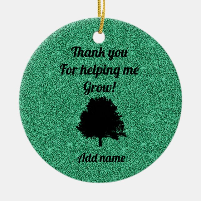Personalised teacher/boss ornament gift (Front)