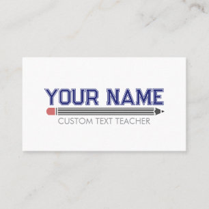 Personalised Teacher  Business Card