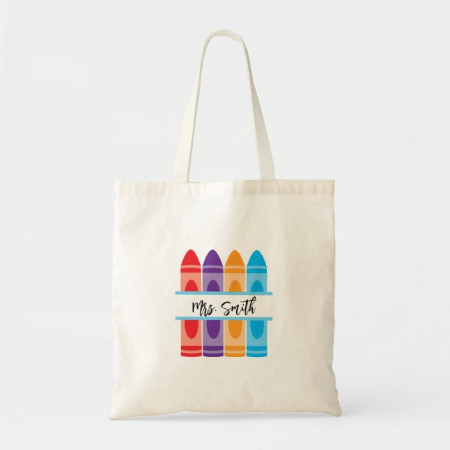 Personalised Teacher Canvas Tote Bag Gift for Teac (Front)