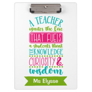 Personalised Teacher Clipboards - Ignites The Fire