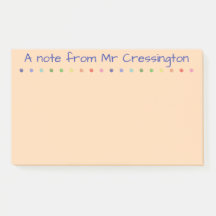 Personalised Teacher Coloured Dots