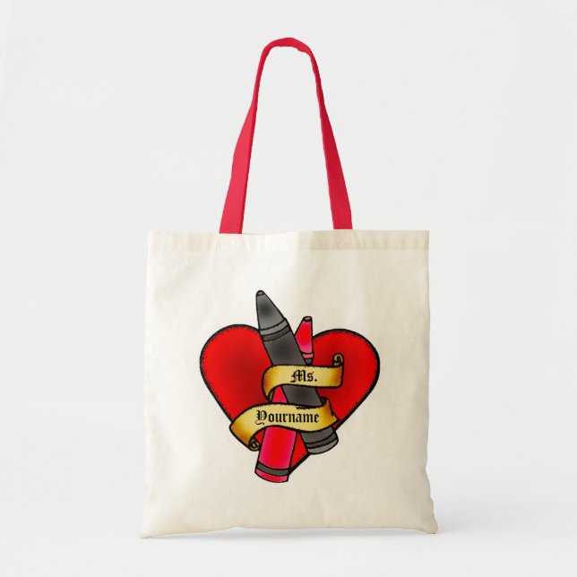 Personalised Teacher Crayon Bag (Front)