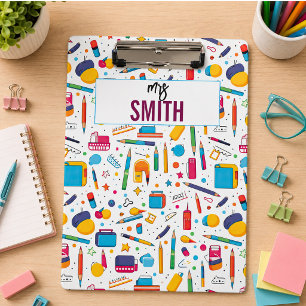 Personalised Teacher – Custom Name Back to school Clipboard