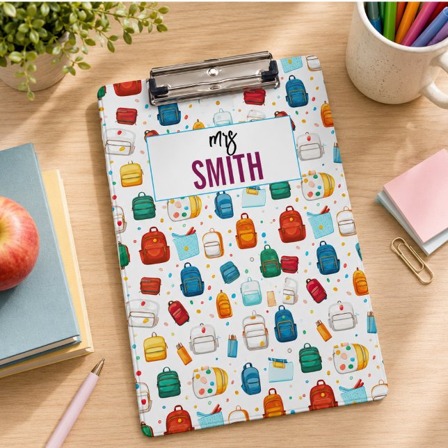Personalised Teacher – Custom Name Back to school Clipboard (Personalized Teacher – Custom Name Back to school Clipboard)