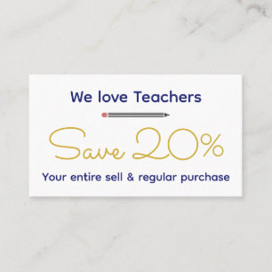 Personalised Teacher - Customised Gift Discount Card