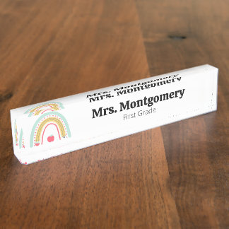 Personalised Teacher Desk Plate Gift 
