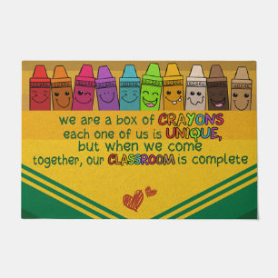 Personalised Teacher Doormat, Colourful Classroom Doormat