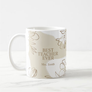 Personalised Teacher Floral Mug