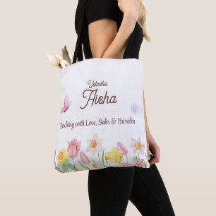 Personalised Teacher floral Tote Bag