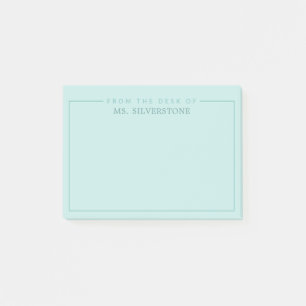 Personalised Teacher From The Desk Of Blue Post-it Notes