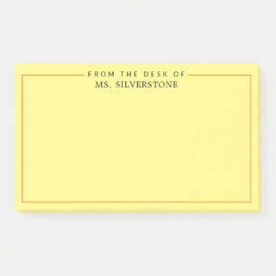 Personalised Teacher From The Desk Of Post-it Notes