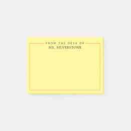 Personalised Teacher From The Desk Of Post-it Notes