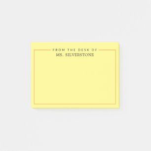 Personalised Teacher From The Desk Of Post-it Notes